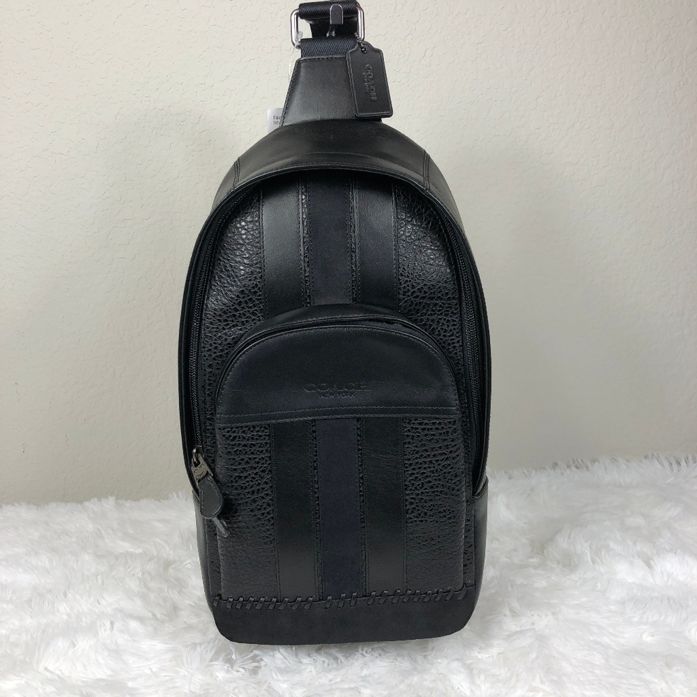 Coach Houston Pack with Baseball Stitch Black